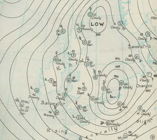 Synoptic chart 7am 21 April 1926/Photo by: Met Office.