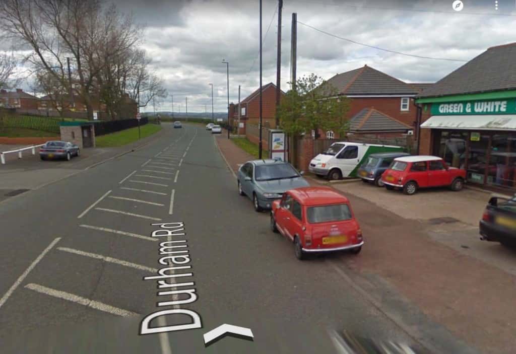 Bus stop opposite Green & White mini spares in East Rainton.