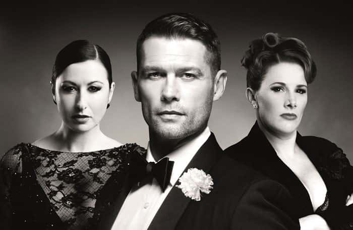 Left to Right : Hayley Tamaddon, John Partridge, Sam Bailey. Photo courtesy of @ChicagoOnStage Twitter