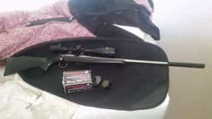 Two of the guns stolen - the .22 cz2452 bolt action rifle and Hatsun semi automatic shotgun 