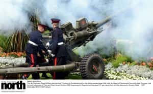 Dated: 30/07/2016 The 4th Regiment Royal Artillery exercise their Freedom of Sunderland with a city centre parade today (Sat), with the Mayor of Sunderland Councillor Alan Emerson, and the Lord Lieutenant of Tyne and Wear Susan Winfield OBE inspecting the Regiment as they took a 21 gun salute from the War Memorial in Burdon Road. NOT AVAILABLE FOR PRINT SALES #NorthNewsAndPictures/2daymedia