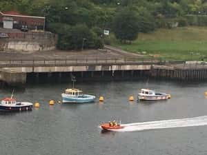 RNLI boat on the River Wear/by Sophie Dishman.