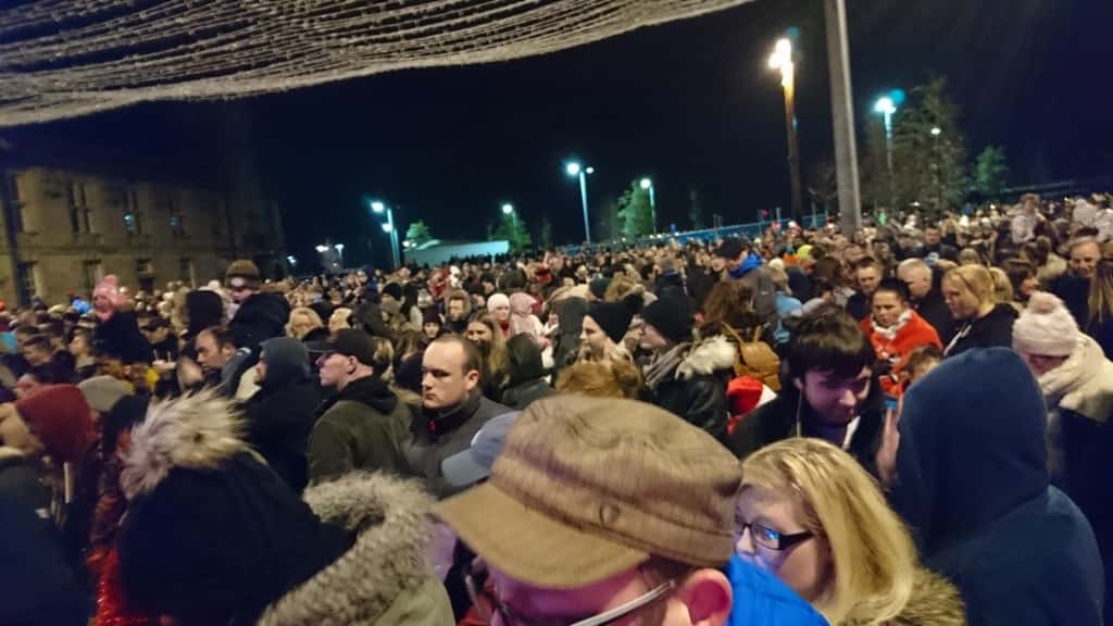 Crowds Gather at Keel Square