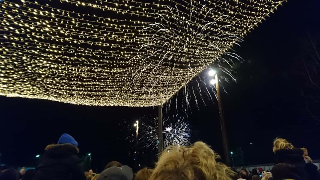 Fireworks over Keel Square