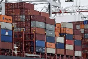 File photo dated 29/07/15 of containers on a ship, as Britain’s trade gap widened widened to a worse-than-expected £5.2 billion in September as the plunging pound offered little help to boost flagging exports/Picture by Andrew Matthews PA Wire/PA Images.