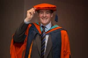 Colonel The Hon James Ramsbotham receives the Honorary Doctorate of Business Administration at the Sunderland University winter graduations at the Stadium of Light Picture: DAVID WOOD