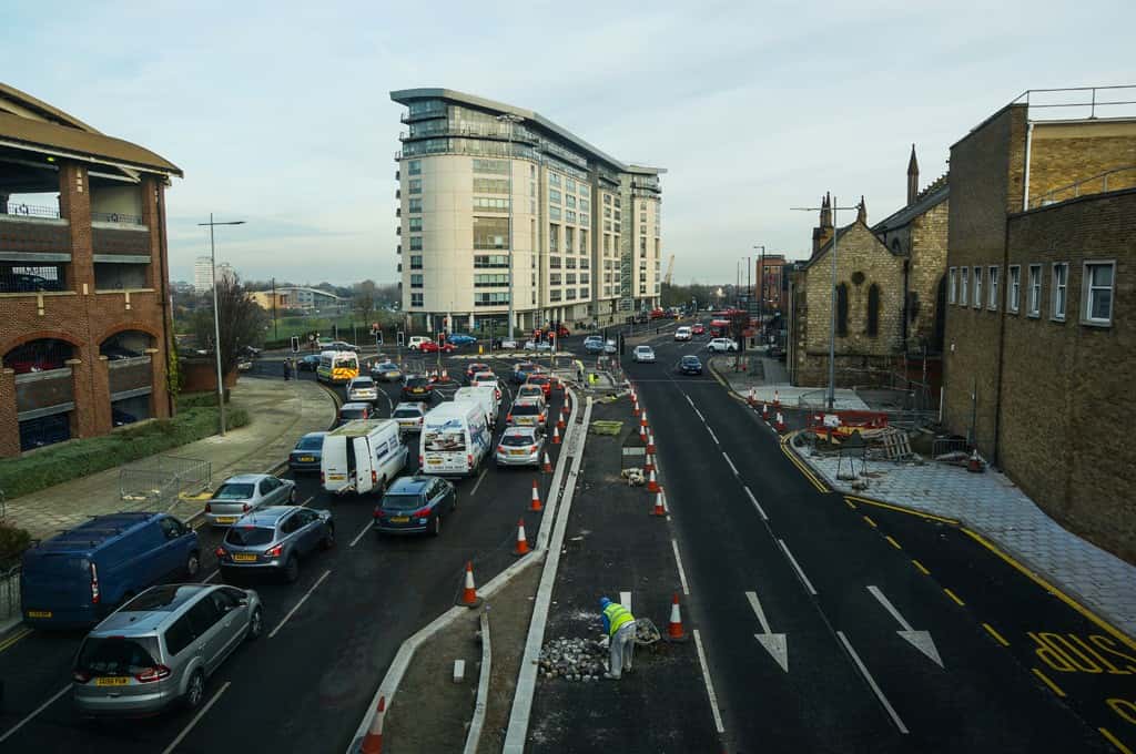 Afternoon traffic on High Street West, Sunderland