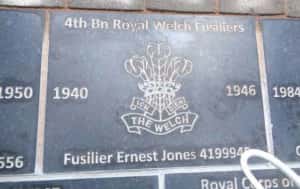 Ernest Jones' stone on the Veterans' walkway.