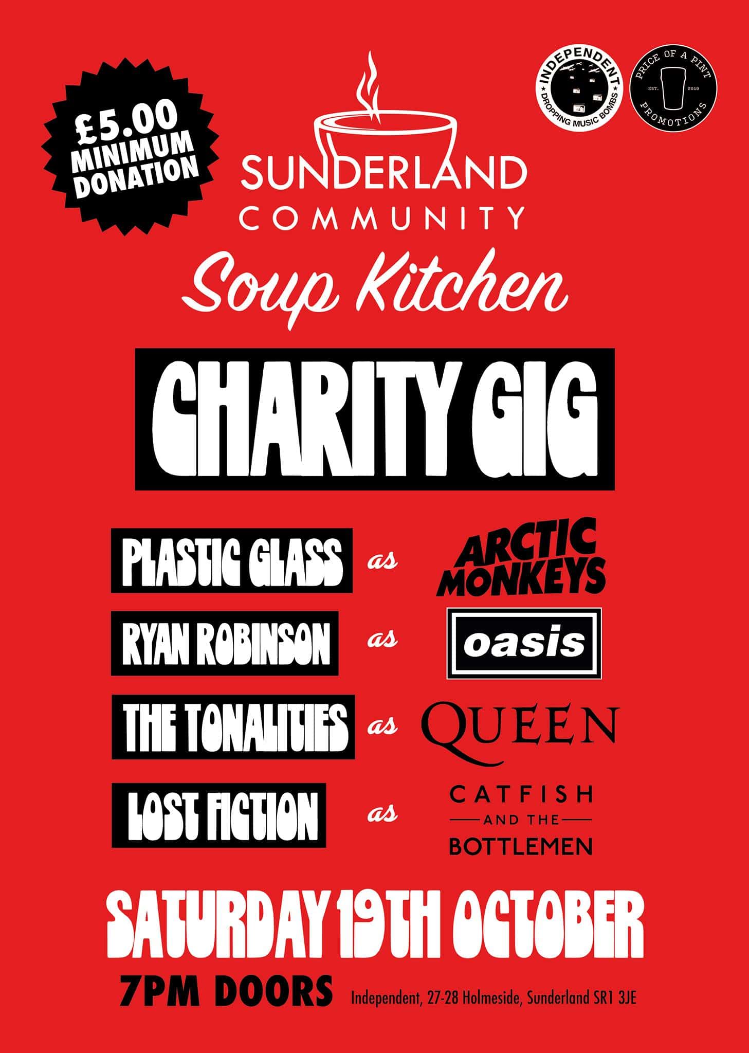Sunderland Community Soup Kitchen Charity Gig