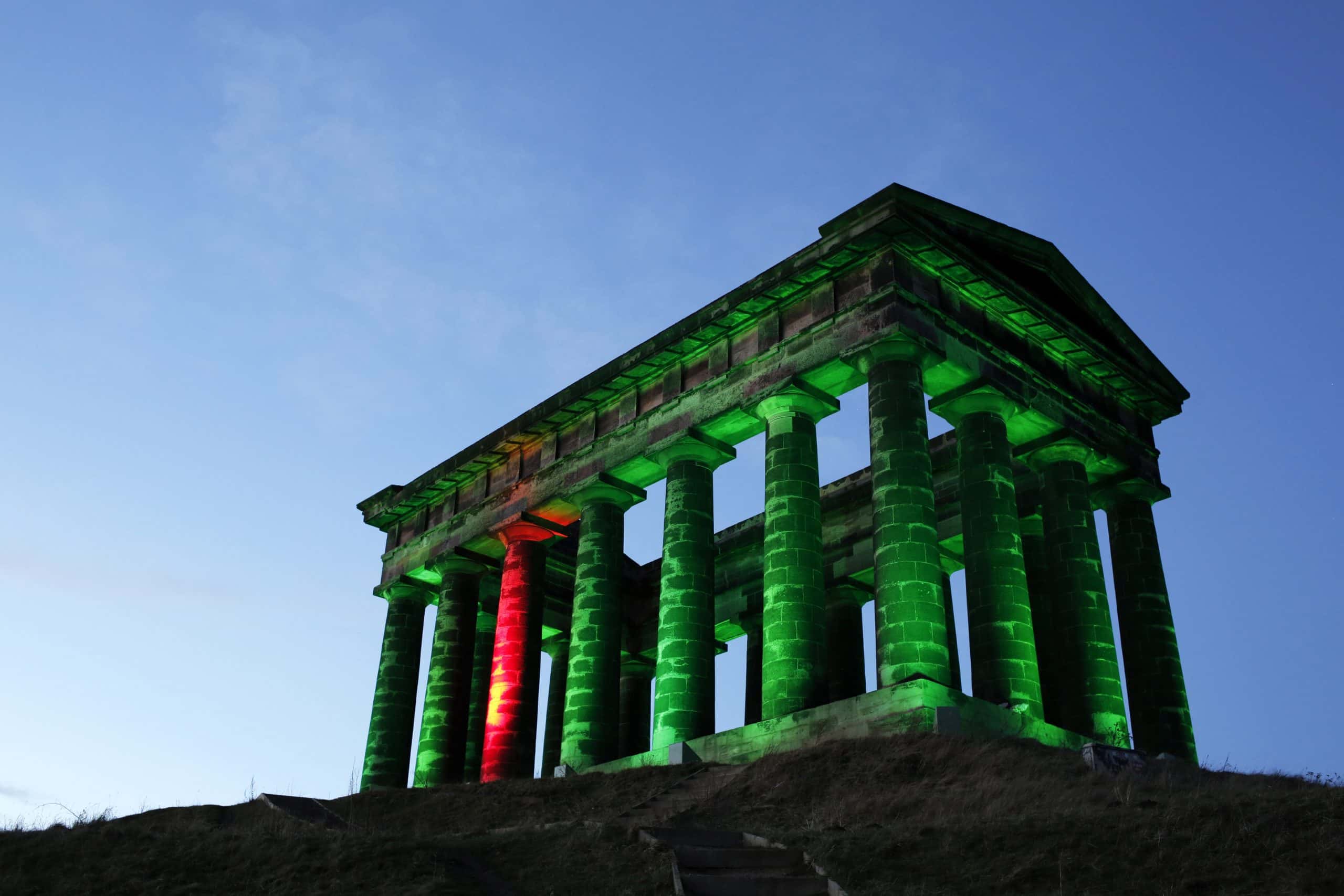 Sunderland landmarks lit in green for children’s charity